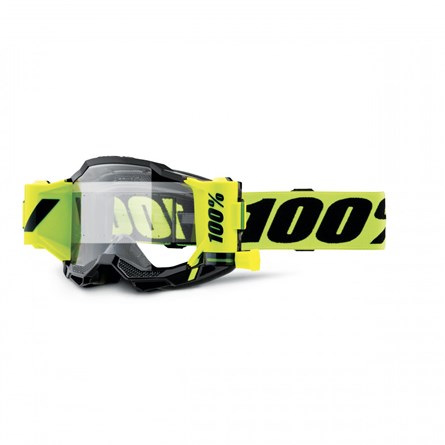 100%, ACCURI 2 FORECAST GLASÖGON NEON YELLOW - CLEAR LENS